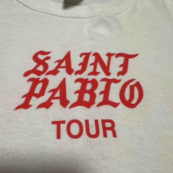 Kanye West Kanye West Saint Pablo OG White + Red Tour Long Sleeve M - Picture 5 of 7